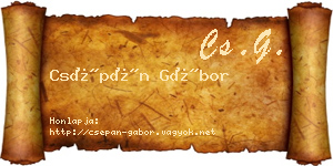 Csépán Gábor névjegykártya