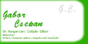 gabor csepan business card